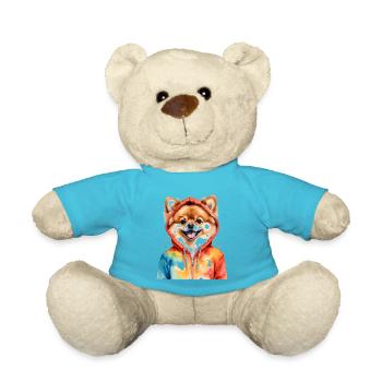 Pomeranian Pomeranian Pomeranian Hoodie Dog Print - Teddy Bear - atoll blue - Front