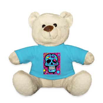 Tout simplement cool : crâne pop art avec une touche d’originalité - Nounours - bleu outremer - Devant