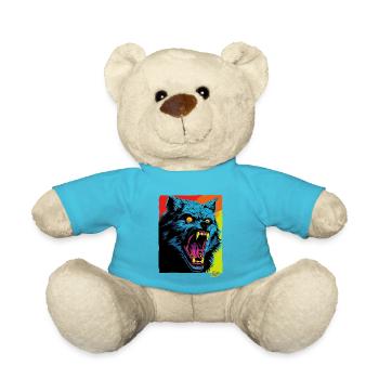 Loup en colère : Rage mordante - Nounours - bleu outremer - Devant
