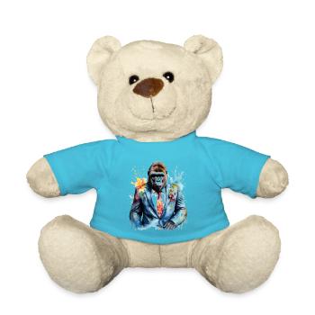 Costume de gorille singe Imprimé de conception d’animaux colorés - Nounours - bleu outremer - Devant
