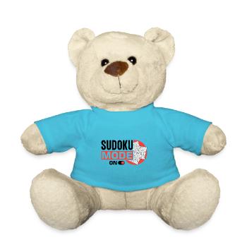 Witziger Sudoku Spruch - Teddy - Atollblau - Vorne