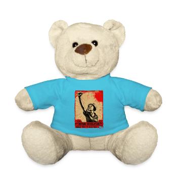Révolution de la nature et femme aux fleurs - Nounours - bleu outremer - Devant
