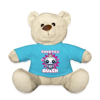 Robotics Queen Engineer Engineering Funny Robot - Teddy Bear - atoll blue - Front