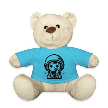 Helmeted Adventure - Teddy Bear - atoll blue - Front