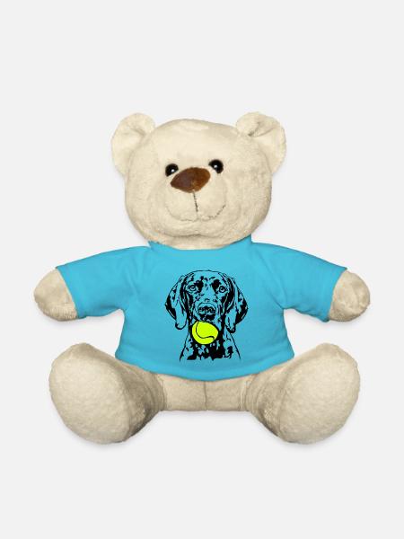Deutsch Kurzhaar Ball Balljunkie Hunde Wilsigns - Teddy - Atollblau