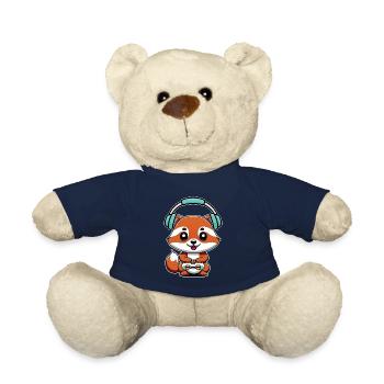 Spielen Sie Controller Gaming Fox Mit Kopfhörern - Teddy - French Navy - Vorne