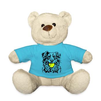 Australian Shepherd Ball Ball Junkie Dogs Wilsigns - Teddy Bear - atoll blue - Front