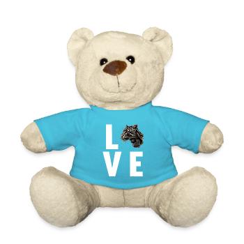 Clouded Leopard Nebelparder - Teddy Bear - atoll blue - Front
