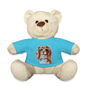 Cavalier King Charles Spaniel Sunglasses Dog - Teddy Bear - atoll blue - Front