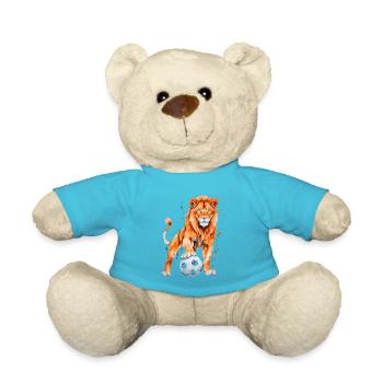 Lion Football Coloré Hollande Pays-Bas Design Print - Nounours - bleu outremer - Devant