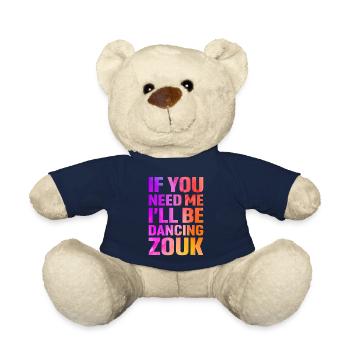 Witziger Zouk Tänzer Spruch - Teddy - French Navy - Vorne