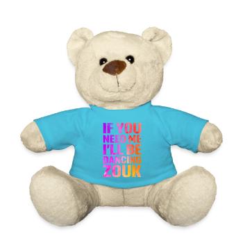 Witziger Zouk Tänzer Spruch - Teddy - Atollblau - Vorne