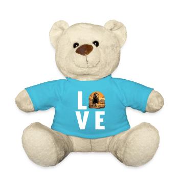 Lion Löwen Löwe - Teddy - Atollblau - Vorne
