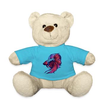 Bettas Betta Fisch Betta - Teddy - Atollblau - Vorne