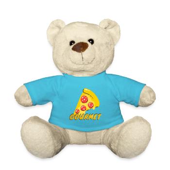 Gourmet Pizza Slices Graphic Gourmet Pizza Slice - Teddy Bear - atoll blue - Front