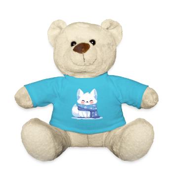 Arctic Fox Polarfüchse Polarfuchs - Teddy Bear - atoll blue - Front