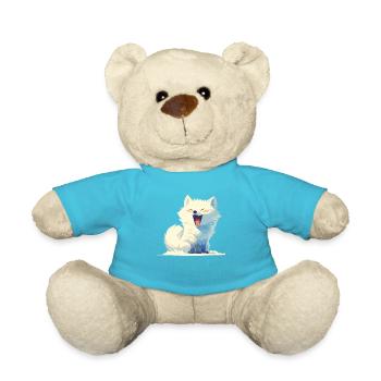 Arctic Fox Polarfüchse Polarfuchs - Teddy Bear - atoll blue - Front