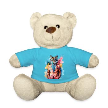 Costume de loup Imprimé coloré de design d’animaux - Nounours - bleu outremer - Devant