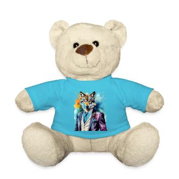 Costume de loup Imprimé coloré de design d’animaux - Nounours - bleu outremer - Devant
