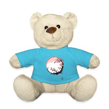 Japanese cherry blossoms - Teddy Bear - atoll blue - Front