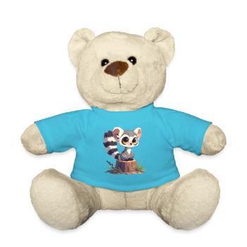 Lemuren Lemurs Lemur - Teddy Bear - atoll blue - Front