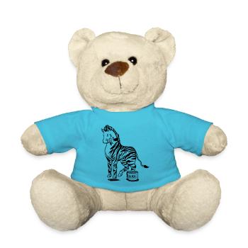 zèbre rayures noires ou blanches images amusantes - Nounours - bleu outremer - Devant