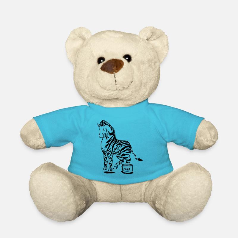 Zebra Schwarze oder Weiße Streifen Lustige Bilder - Teddy - Atollblau