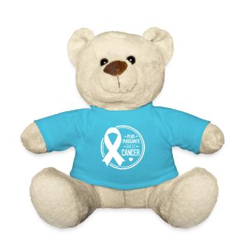 Rosa Oktober 2024 Brustkrebsmonat - Teddy - Atollblau - Vorne