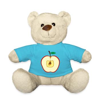 Apfelkostüm Fasching Obst Karneval Apfel - Teddy - Atollblau - Vorne