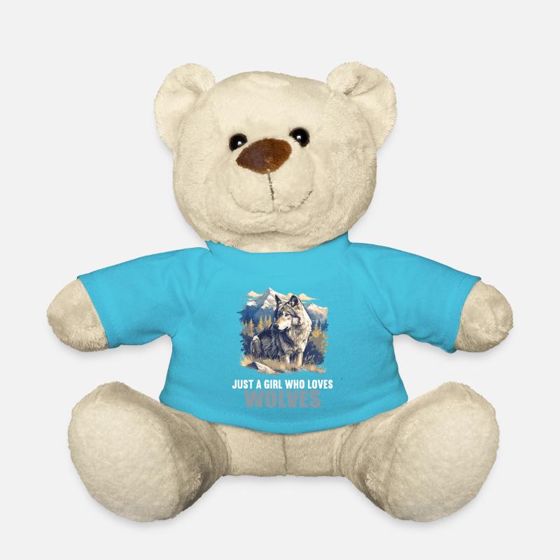 Wölfe Wolf - Teddy - Atollblau