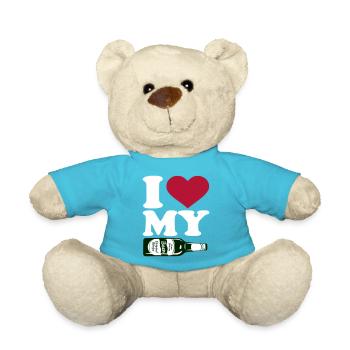 Ich liebe mein Bier - Teddy - Atollblau - Vorne