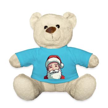 Weihnachtsmann - Teddy - Atollblau - Vorne