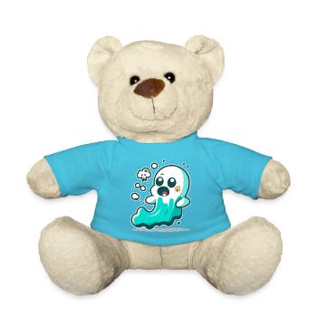 Der verspielte Geist: Ein lustiges Cartoon-Design - Teddy - Atollblau - Vorne