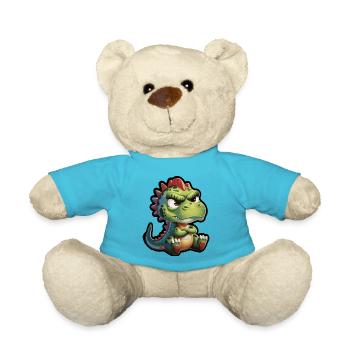 Grumpy Dino – Motif de dessin animé amusant - Nounours - bleu outremer - Devant