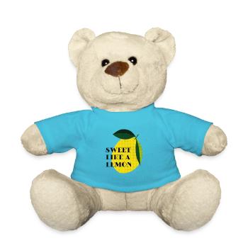 SWEET LIKE A LEMON Graphic Citrus Fruit Summer - Teddy Bear - atoll blue - Front