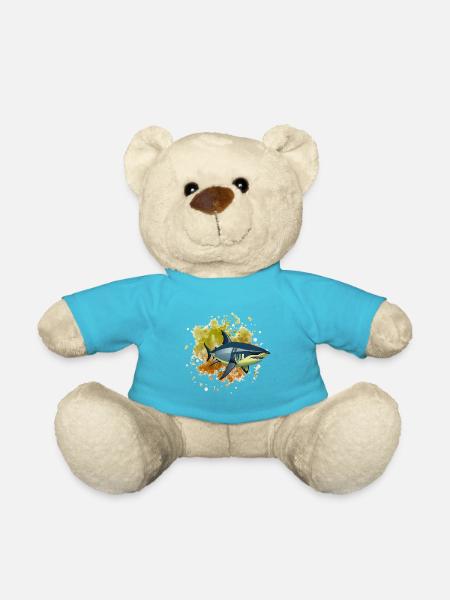 Shark Shark - Teddy Bear - atoll blue