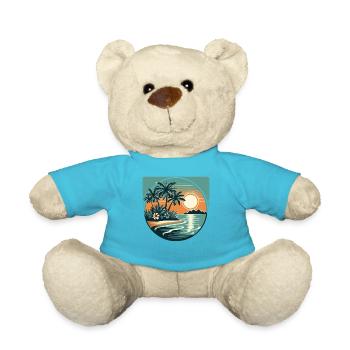 Strand, Palme, Sonnenuntergang, Urlaub - Teddy - Atollblau - Vorne