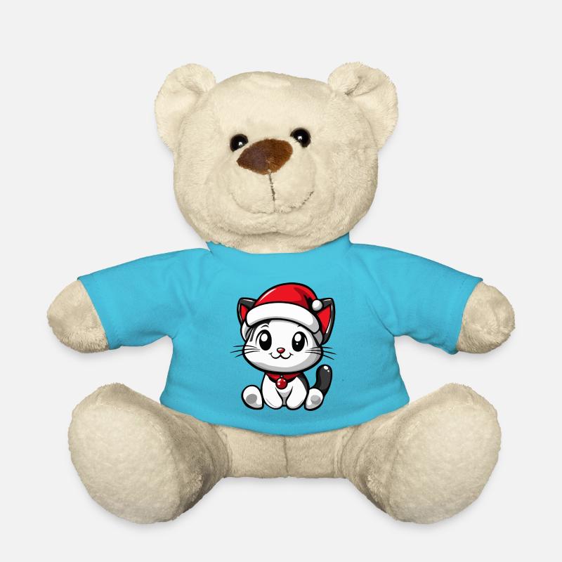 Cat Christmas - Teddy Bear - atoll blue
