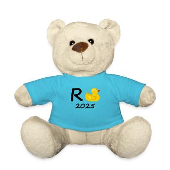 Duck Pension 2025 Pension Retirement Grandpa Grandma Pensioner - Teddy Bear - atoll blue - Front