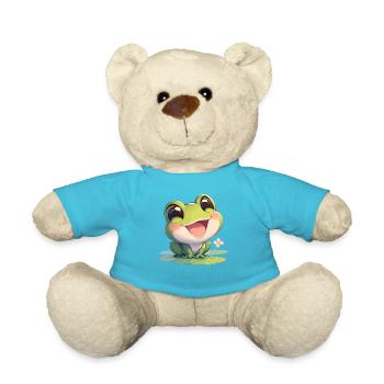 Frosch Frösche - Teddy - Atollblau - Vorne