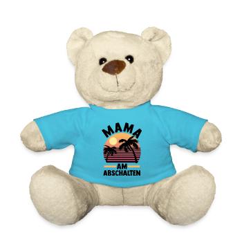 Urlaub Urlauberin Mutter Mama - Teddy - Atollblau - Vorne