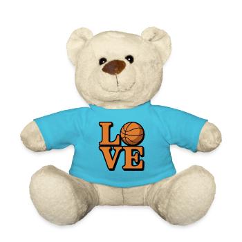 Ich liebe Basketball - Teddy - Atollblau - Vorne