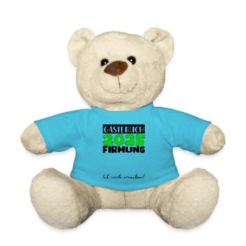 Confirmation 2025 Livre d’or Cadeau Fille Garçons - Nounours - bleu outremer - Devant