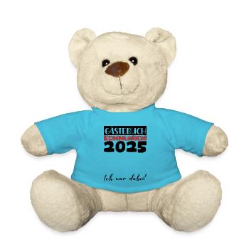 Communion 2025 Guest Book Gift Girls Boys - Teddy Bear - atoll blue - Front