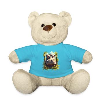 Nilpferd Flußpferd - Teddy - Atollblau - Vorne