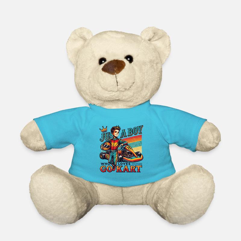 Juste un garçon qui aime le karting - Nounours - bleu outremer