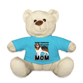 Saint Bernard Rescue Mom - Teddy Bear - atoll blue - Front