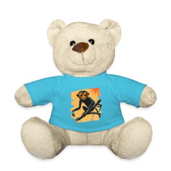 Monkey - Teddy Bear - atoll blue - Front