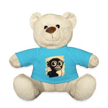 Monkey - Teddy Bear - atoll blue - Front