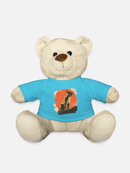 Lion from mountain Retro - Teddy - Atollblau
